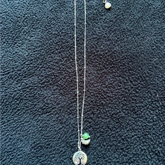 Fossil Tree of Life, necklace, Silver tone - Picture 2 of 6